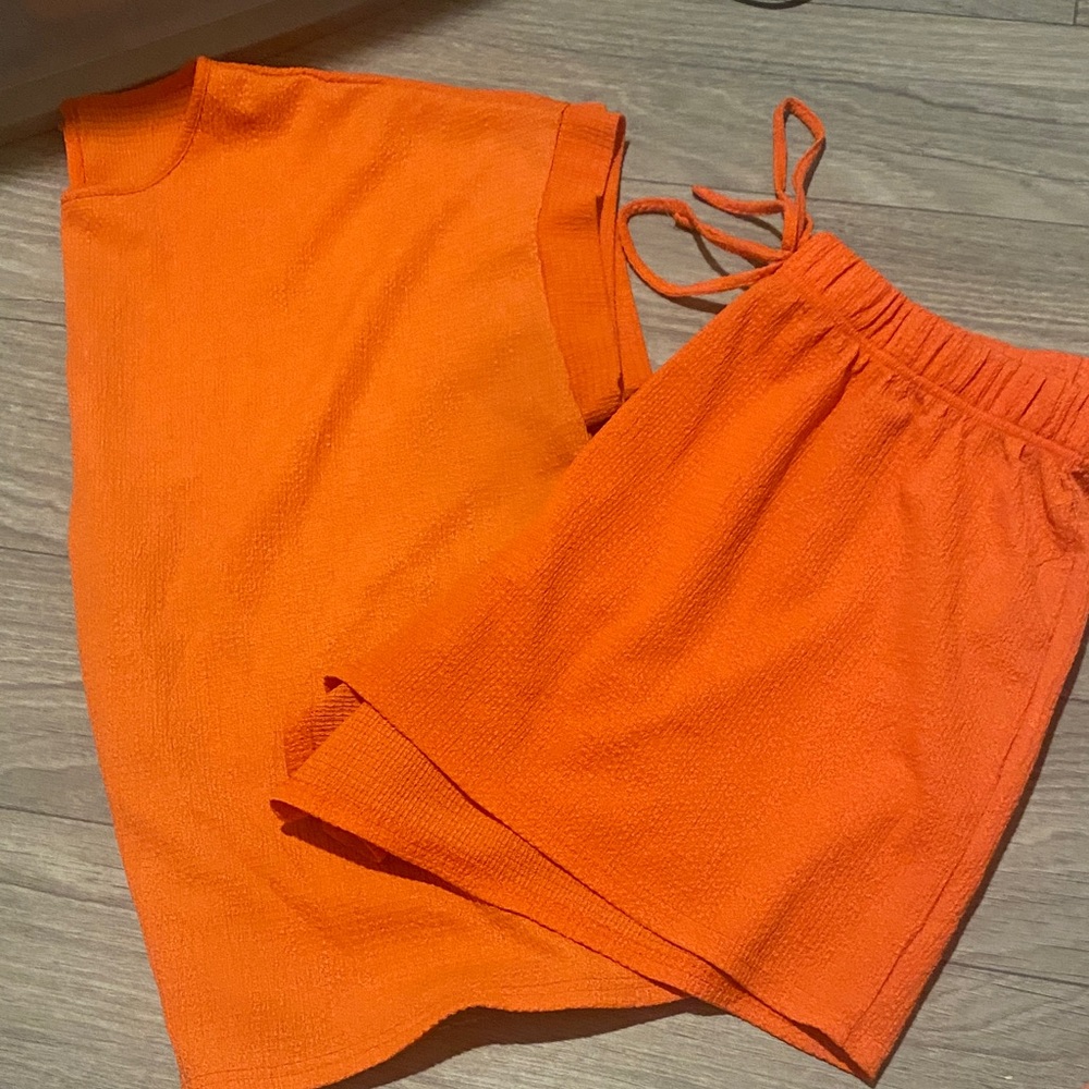 Vibrant Orange Women's two piece set